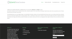 Desktop Screenshot of hybriddatacenters.com